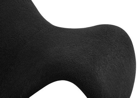 Mercer Black Fur Accent Chair Black