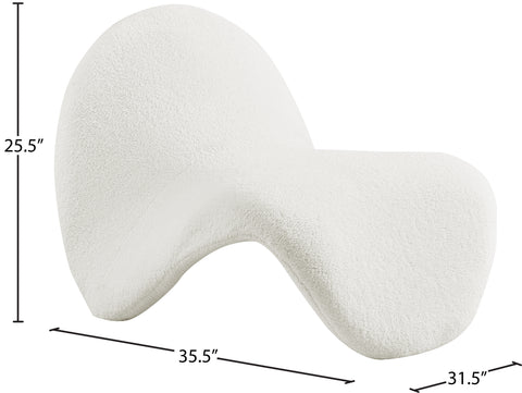 Mercer Cream Fur Accent Chair Cream