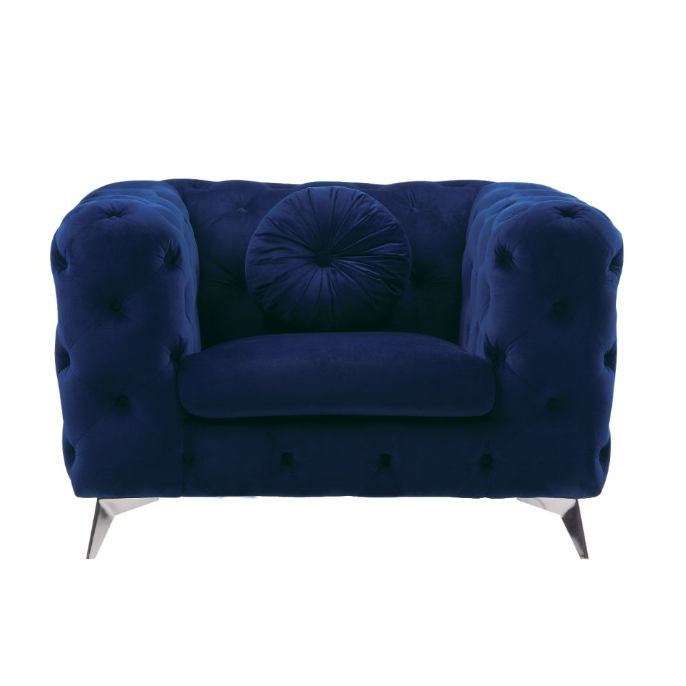 cyrus chair, blue velvet