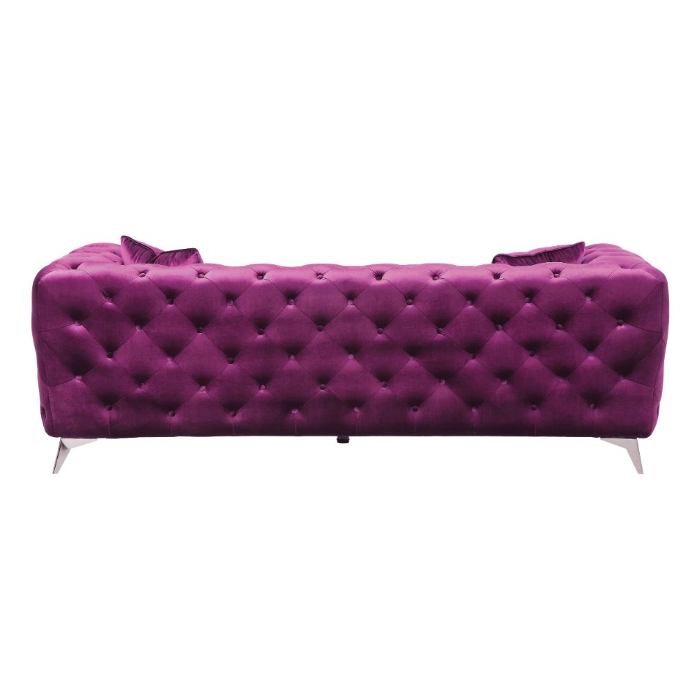 cyrus sofa, purple velvet