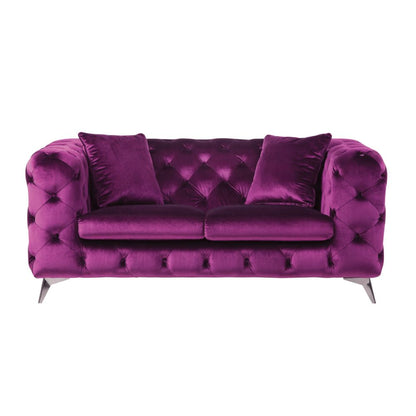 Cyrus Loveseat, Purple Velvet