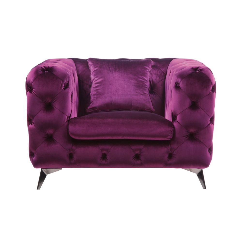 cyrus chair, purple velvet