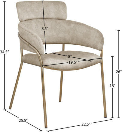 Limitless Stone Velvet Dining Chair C