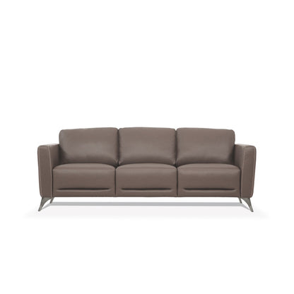 Damazy Sofa, Taupe Leather