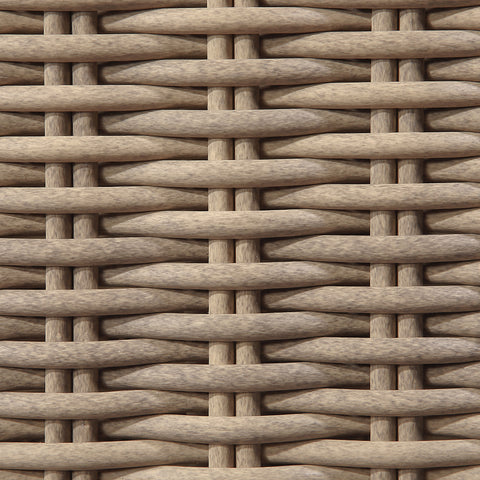 Giselle Beige Olefin Water Resistant Fabric And Wicker Outdoor Patio Swivel Chair, 1 Piece