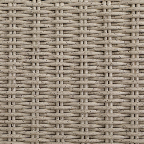 Giselle 85.25" Cream Olefin Water Resistant Fabric And Wicker Outdoor Patio Loveseat, 2-Piece