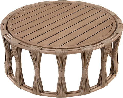 Piper Natural Aluminum Outdoor Patio Coffee Table, 1 Piece