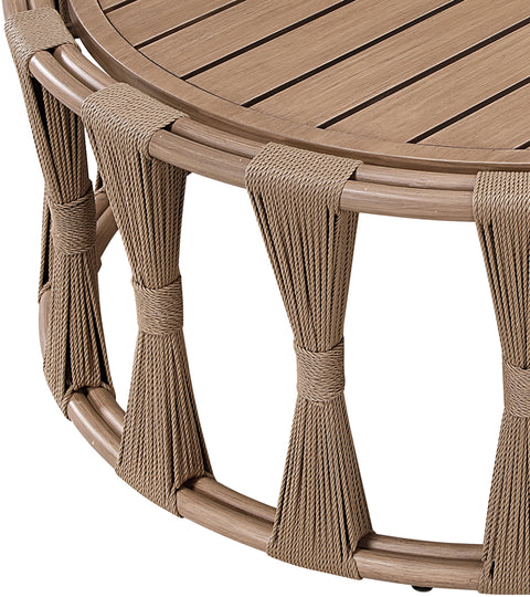 Piper Natural Aluminum Outdoor Patio Coffee Table, 1 Piece