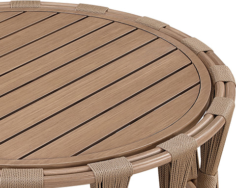 Piper Natural Aluminum Outdoor Patio Coffee Table, 1 Piece