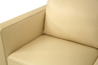 Damazy Sofa, Cream Leather