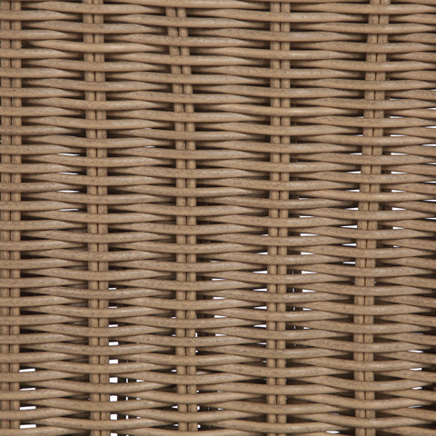 Kira Beige Olefin Water Resistant Fabric And Wicker Outdoor Patio Lounge Chair, 1 Piece
