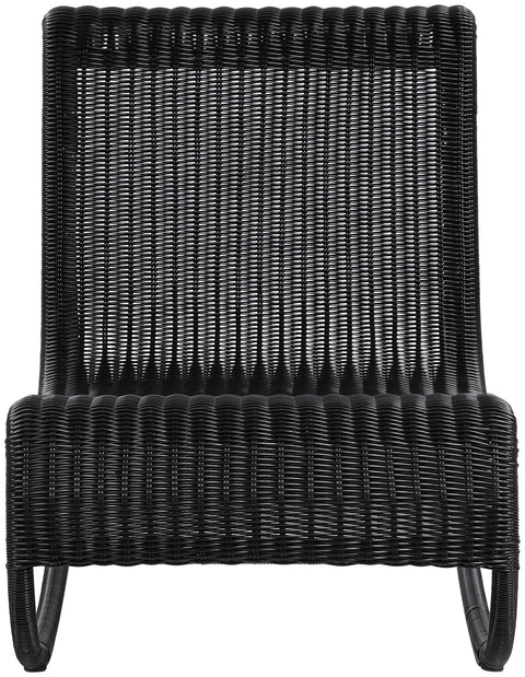 Selene Black Wicker Outdoor Patio Rocking Chair, 1 Piece