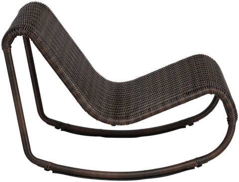 Selene Brown Wicker Outdoor Patio Rocking Chair, 1 Piece