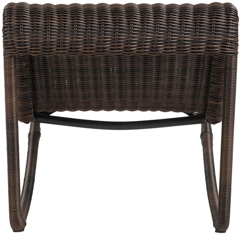 Selene Brown Wicker Outdoor Patio Rocking Chair, 1 Piece