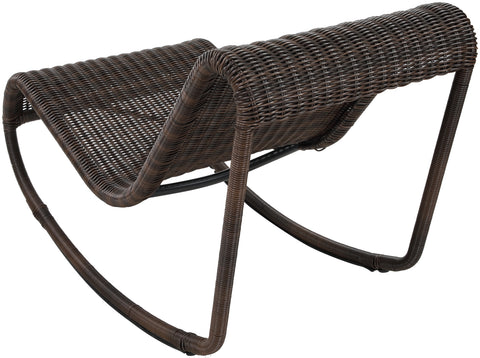 Selene Brown Wicker Outdoor Patio Rocking Chair, 1 Piece