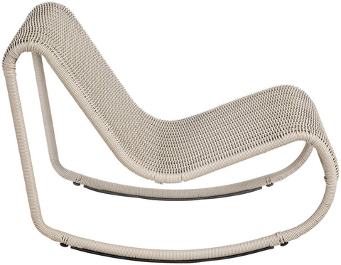 Selene Cream Wicker Outdoor Patio Rocking Chair, 1 Piece
