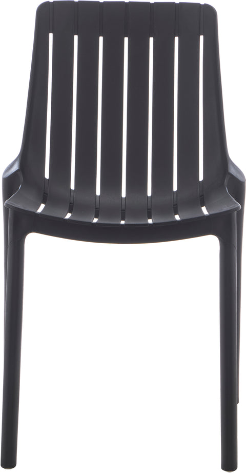 Noelle Black Polypropylene Outdoor Patio Dining Chair, 4-Piece