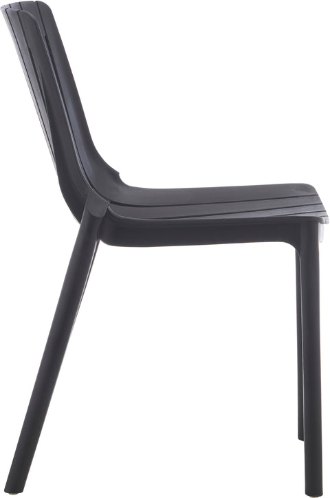 Noelle Black Polypropylene Outdoor Patio Dining Chair, 4-Piece