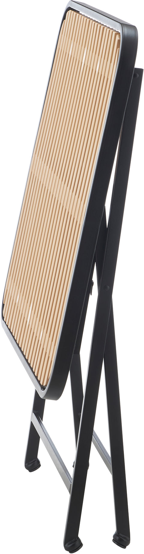 Noelle 27.75" Black / Natural Iron Outdoor Dining Table, 1 Piece