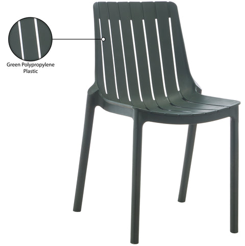 Noelle Green Polypropylene Outdoor Patio Dining Chair, 4-Piece
