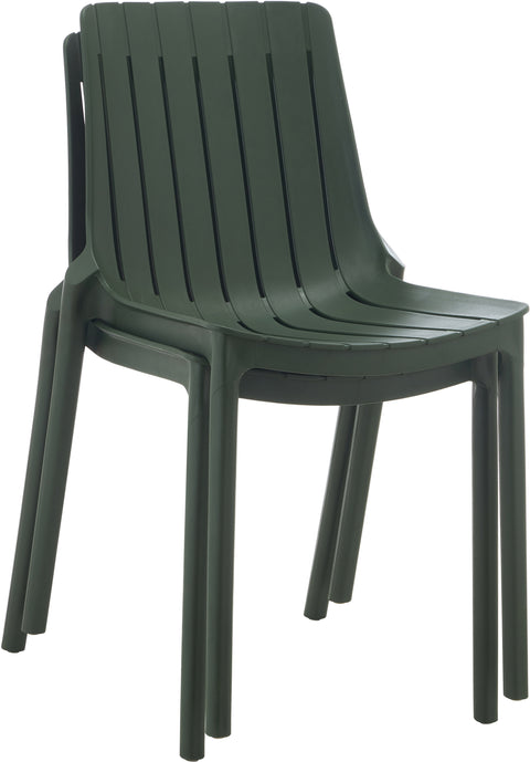 Noelle Green Polypropylene Outdoor Patio Dining Chair, 4-Piece