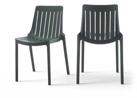 Noelle Green Polypropylene Outdoor Patio Dining Chair, 4-Piece