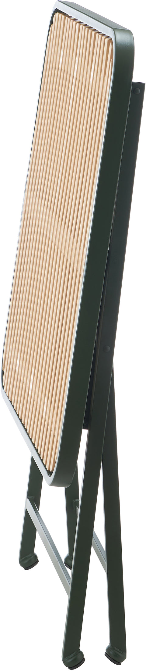 Noelle 27.75" Green / Natural Iron Outdoor Dining Table, 1 Piece