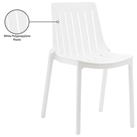Noelle White Polypropylene Outdoor Patio Dining Chair, 4-Piece
