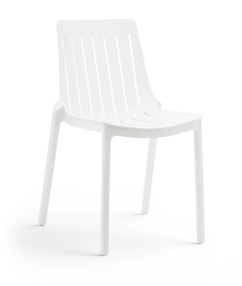 Noelle White Polypropylene Outdoor Patio Dining Chair, 4-Piece