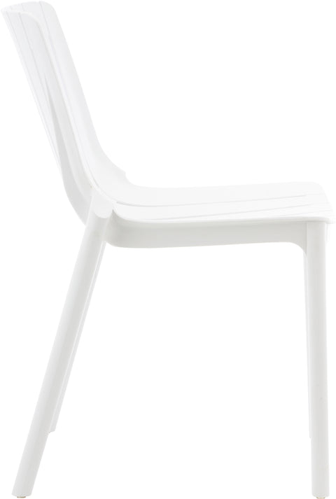 Noelle White Polypropylene Outdoor Patio Dining Chair, 4-Piece