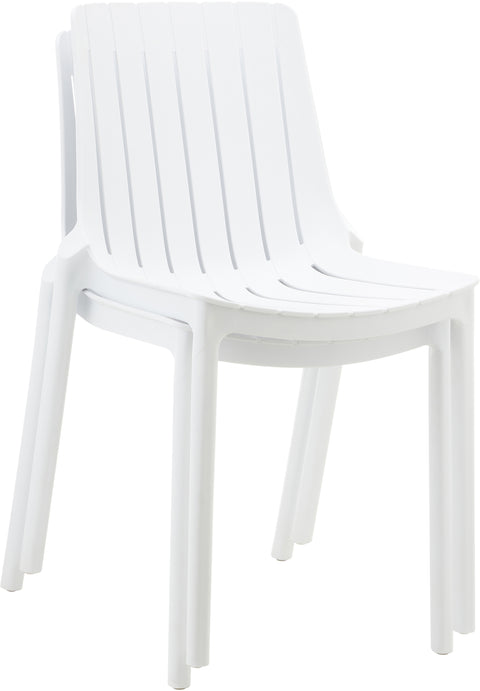 Noelle White Polypropylene Outdoor Patio Dining Chair, 4-Piece