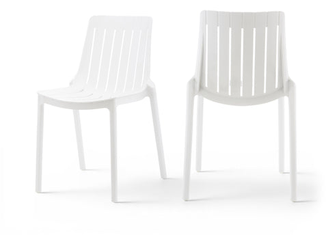 Noelle White Polypropylene Outdoor Patio Dining Chair, 4-Piece