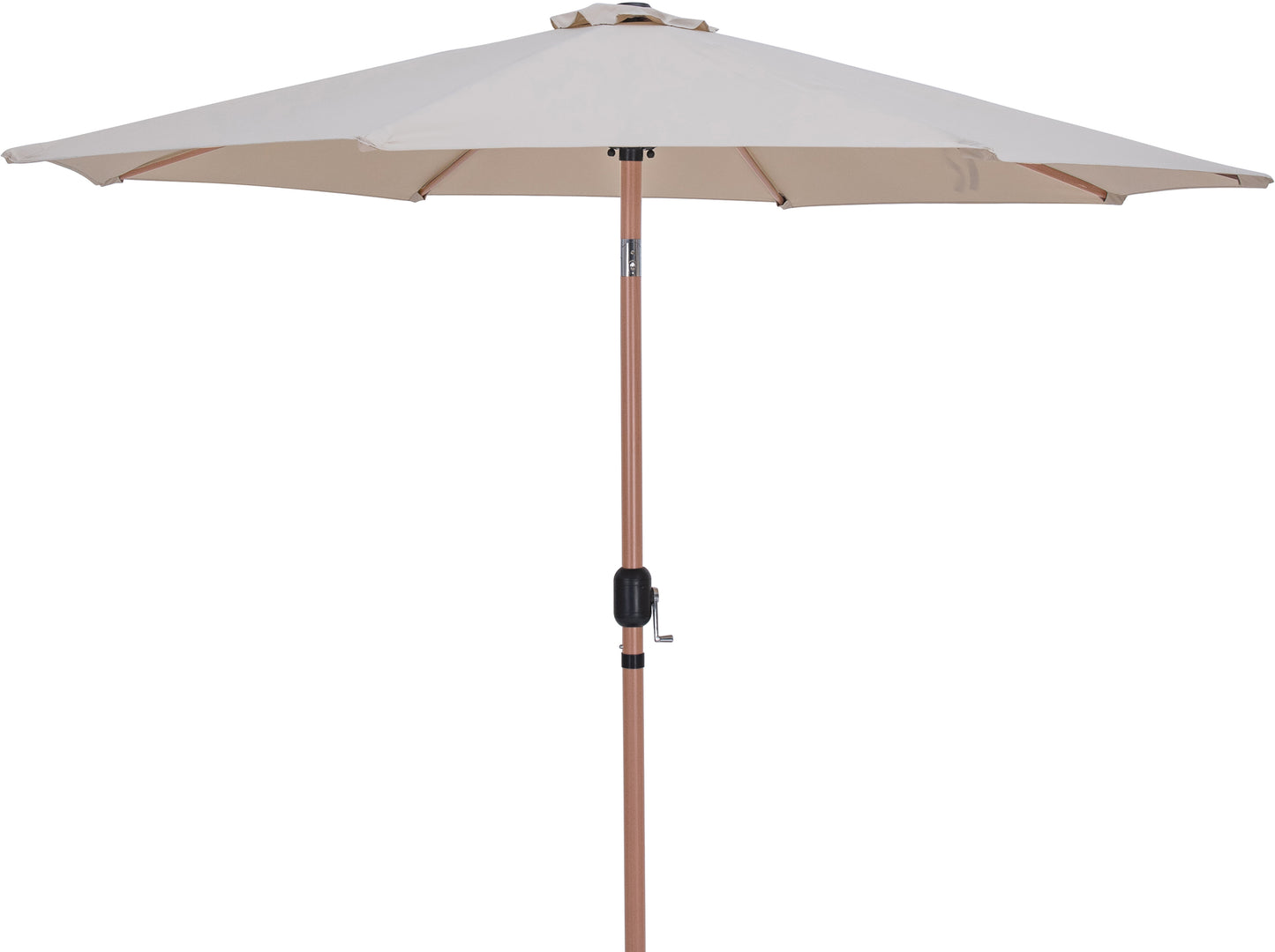 farrah beige fabric / matte white aluminum patio umbrella with base sets