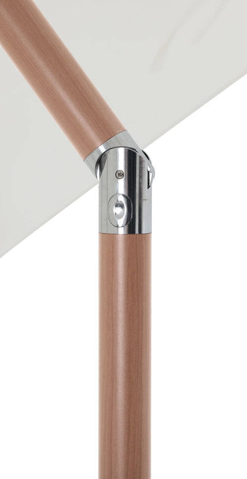Arden Beige Water Resistant Fabric And Aluminum Patio Umbrella with Base Set (Style 4)