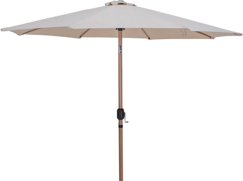 Arden Beige Water Resistant Fabric And Aluminum Patio Umbrella with Base Set (Style 4)