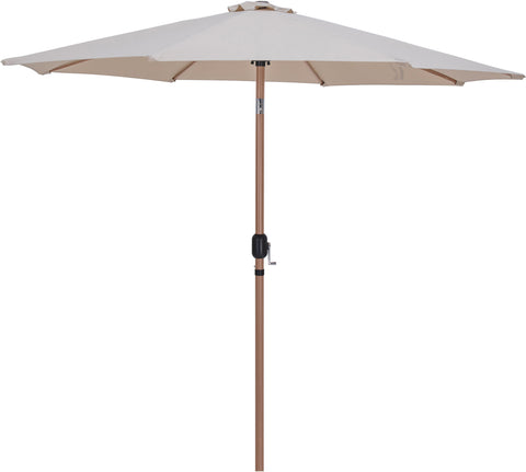 Arden Beige Water Resistant Fabric And Aluminum Patio Umbrella with Base Set (Style 5)