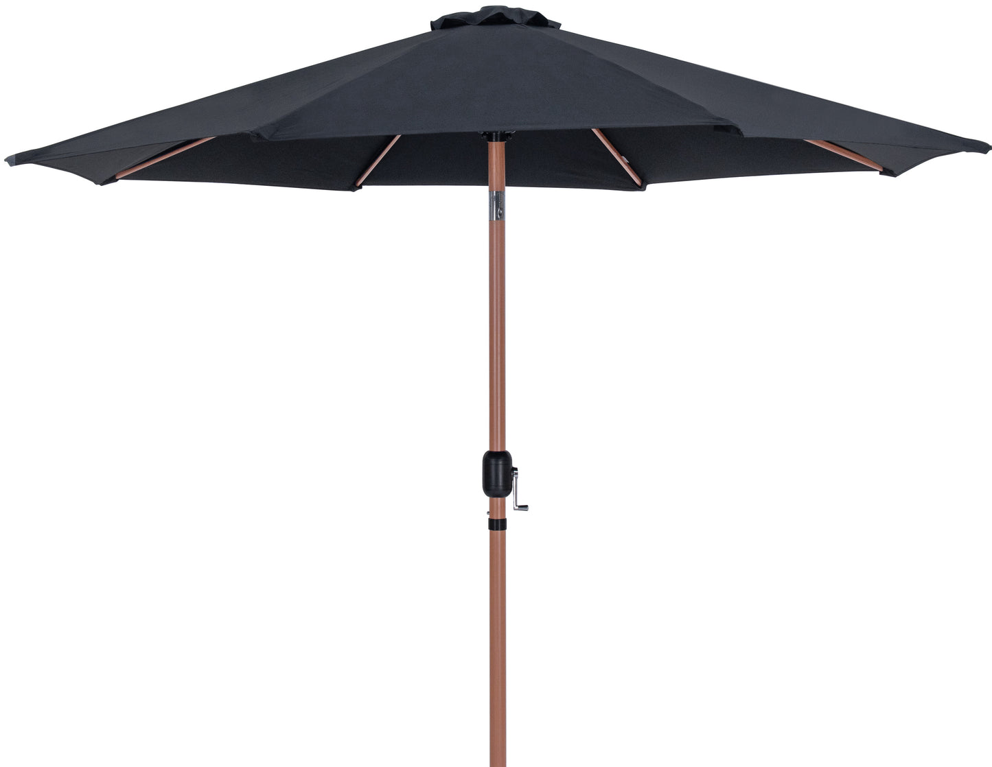 farrah black fabric / matte black aluminum patio umbrella with base sets