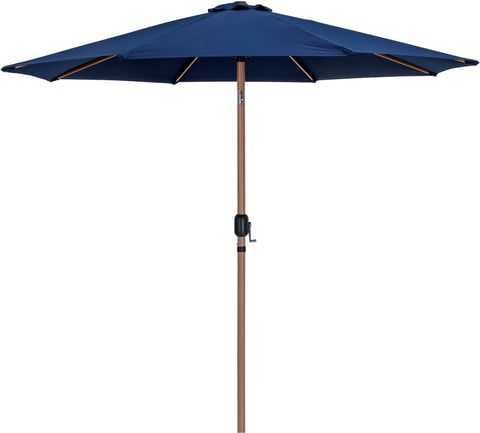 Arden Navy Water Resistant Fabric And Aluminum Patio Umbrella with Base Set (Style 5)