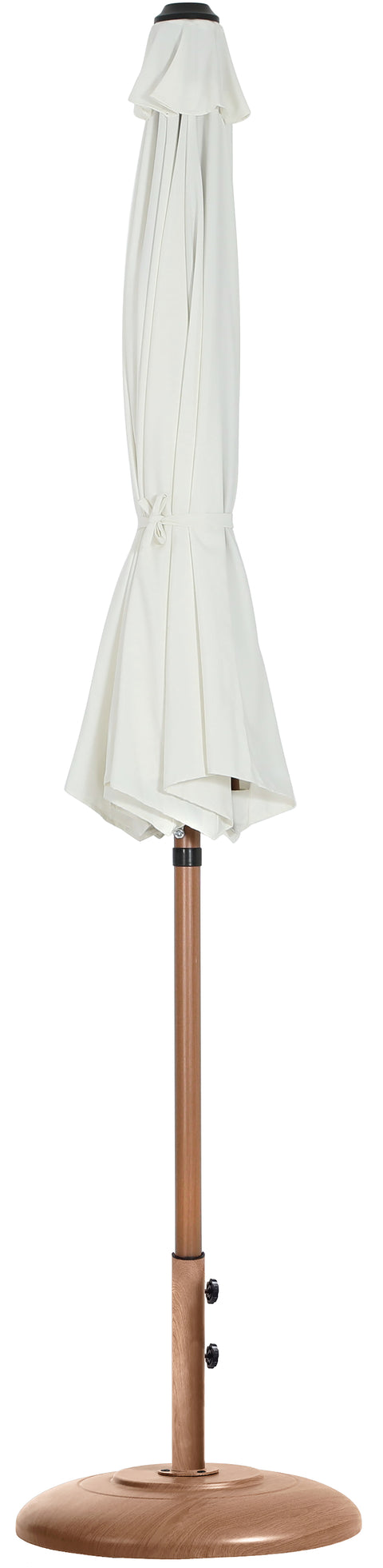 Arden White Water Resistant Fabric And Aluminum Patio Umbrella with Base Set (Style 5)