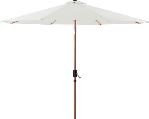 Arden White Water Resistant Fabric And Aluminum Patio Umbrella with Base Set (Style 6)