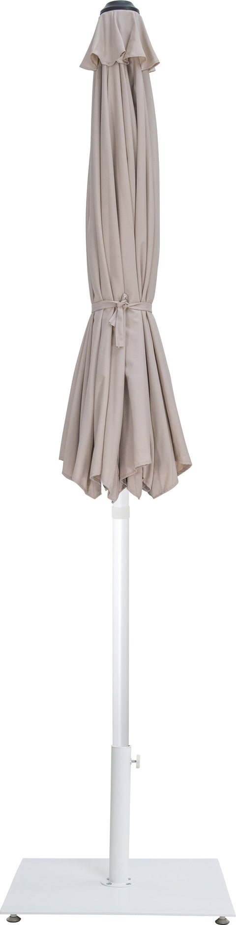 Arden Beige Water Resistant Fabric And Aluminum Patio Umbrella with Base Set (Style 9)