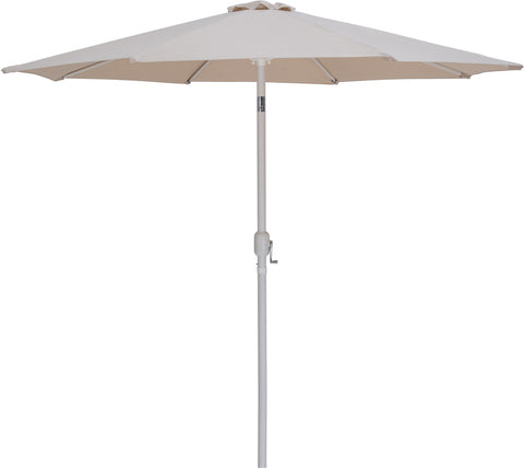 Arden Beige Water Resistant Fabric And Aluminum Patio Umbrella with Base Set (Style 9)