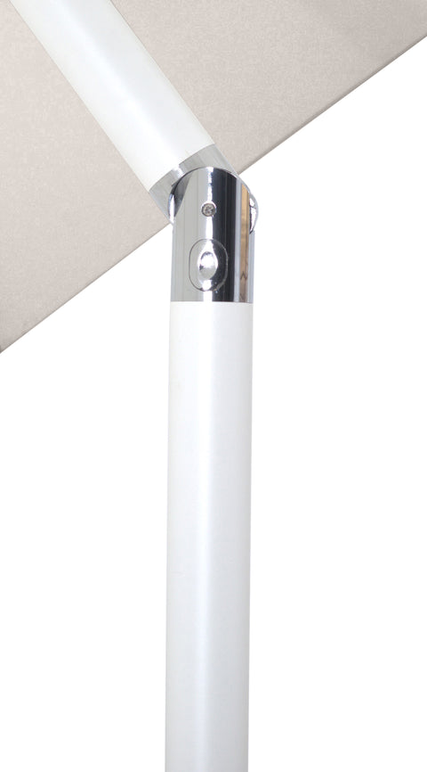 Arden Beige Water Resistant Fabric And Aluminum Patio Umbrella with Base Set (Style 10)