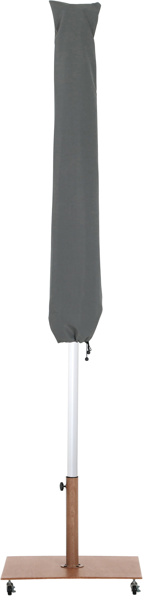 Arden Black Water Resistant Fabric And Aluminum Patio Umbrella with Base Set (Style 8)