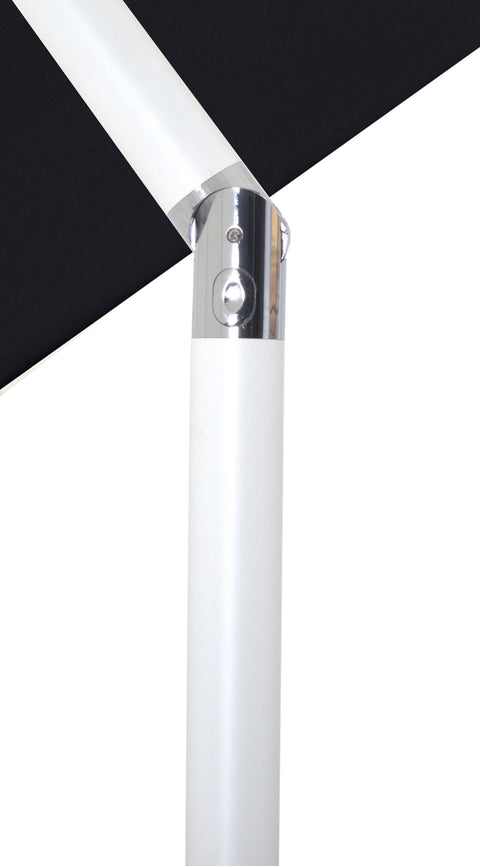 Arden Black Water Resistant Fabric And Aluminum Patio Umbrella with Base Set (Style 8)