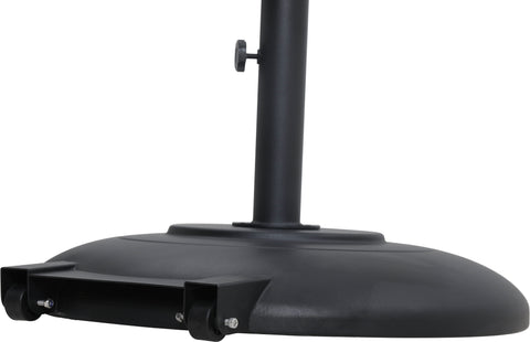 Arden Black Water Resistant Fabric And Aluminum Patio Umbrella with Base Set (Style 10)