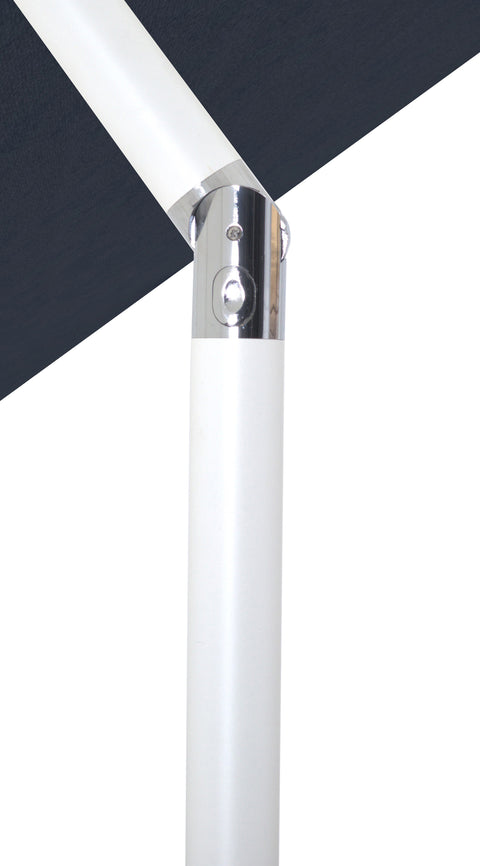 Arden Grey Water Resistant Fabric And Aluminum Patio Umbrella with Base Set (Style 5)