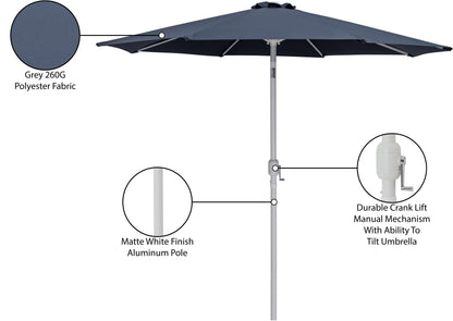 Farrah Grey Fabric Patio Umbrellas