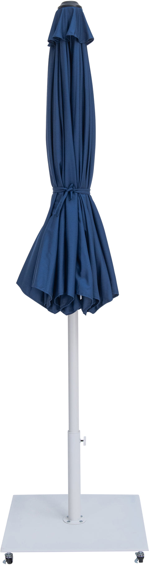 Arden Navy Water Resistant Fabric And Aluminum Patio Umbrella with Base Set (Style 9)
