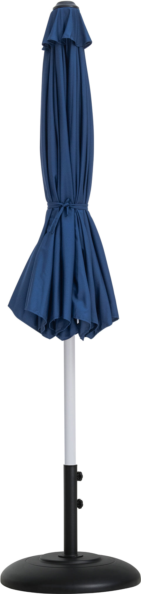 Arden Navy Water Resistant Fabric And Aluminum Patio Umbrella with Base Set (Style 10)